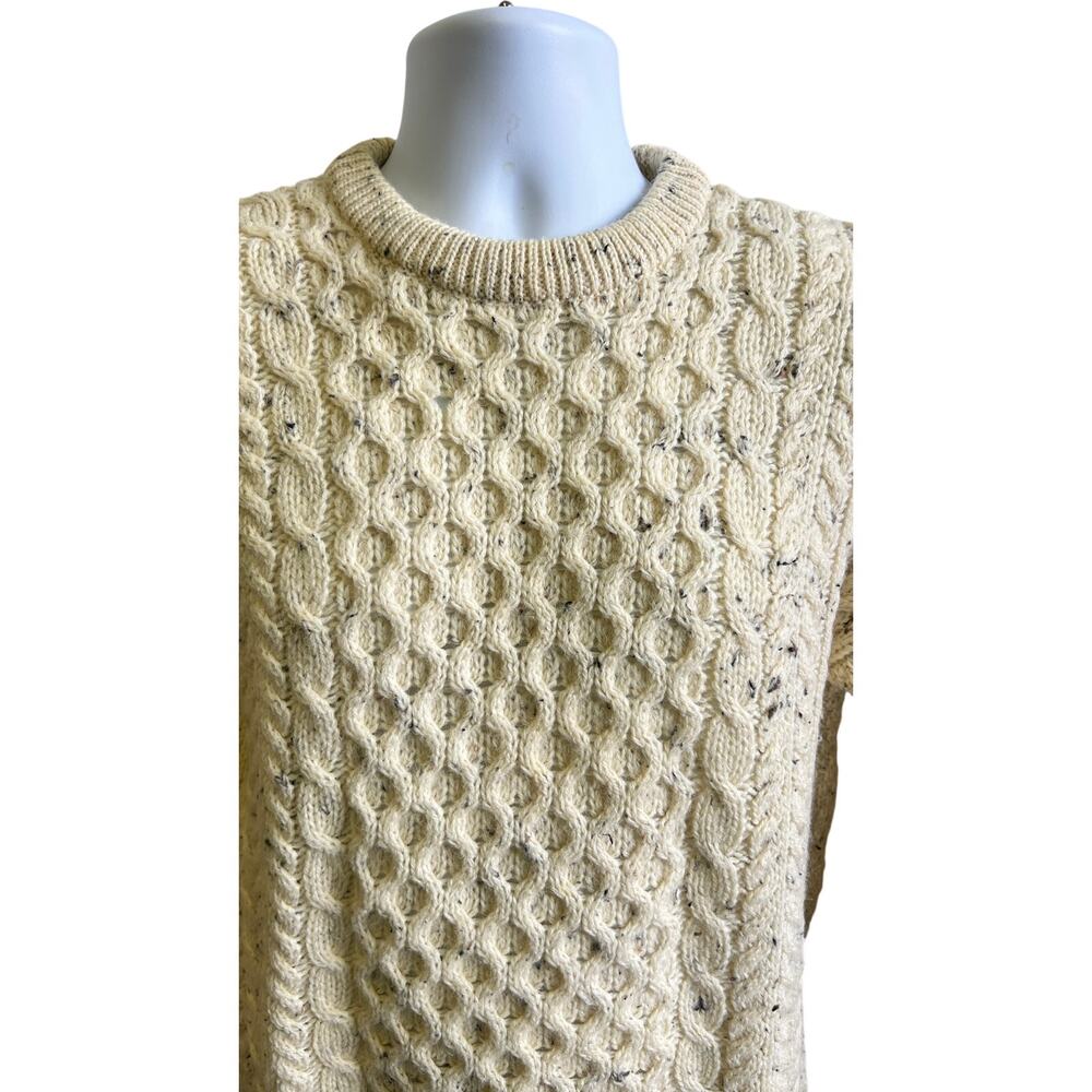 🧶 Highland Home Industries M Cable Knit Sweater Speckled Cozy 90s Cottagecore - Picture 2 of 4